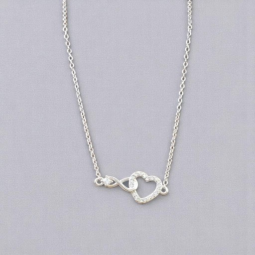 Infinity Love 925 Sterling Silver Necklace