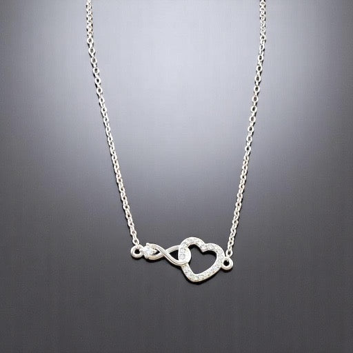 Infinity Love 925 Sterling Silver Necklace
